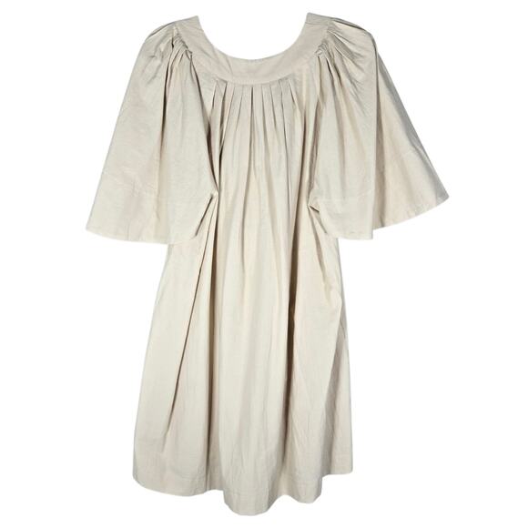Tuckernuck Pomander Place Finley Dress XL NEW Khaki Flutter Sleeve Minimal Prep - Picture 6 of 11